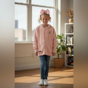 Disneyland Disney Pink Official Zip Up Hoodie with Minnie Mouse - XL ⭐️